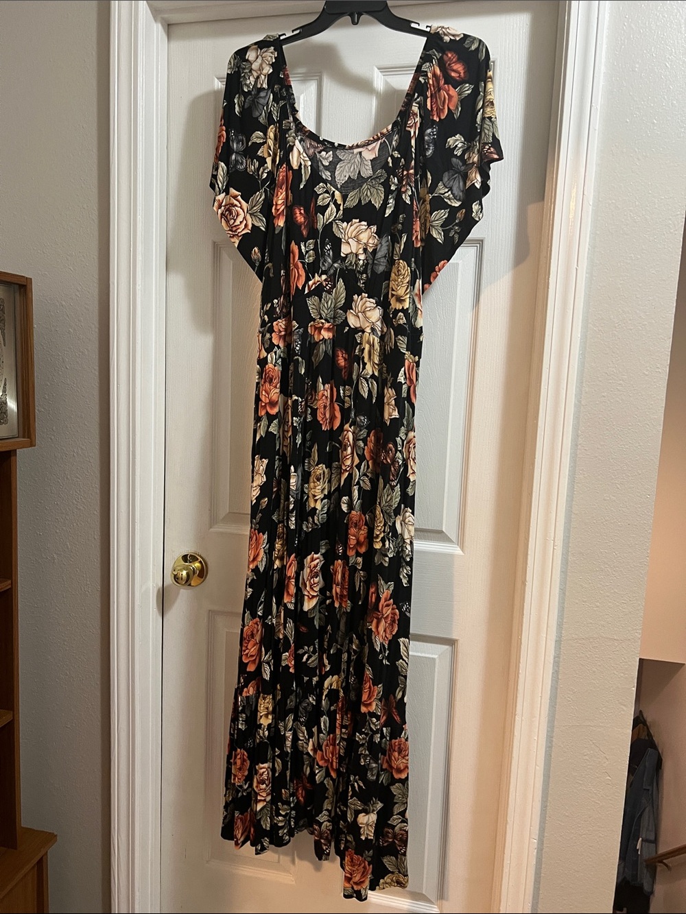 torrid Black Floral Maxi Dress with Scoop Neckline